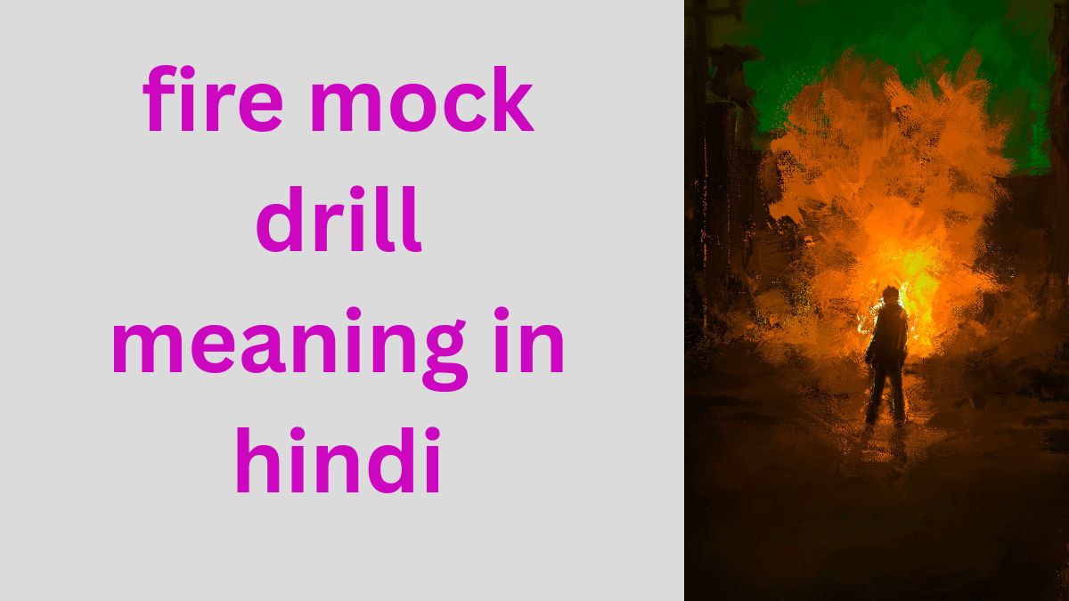 fire mock drill meaning in hindi