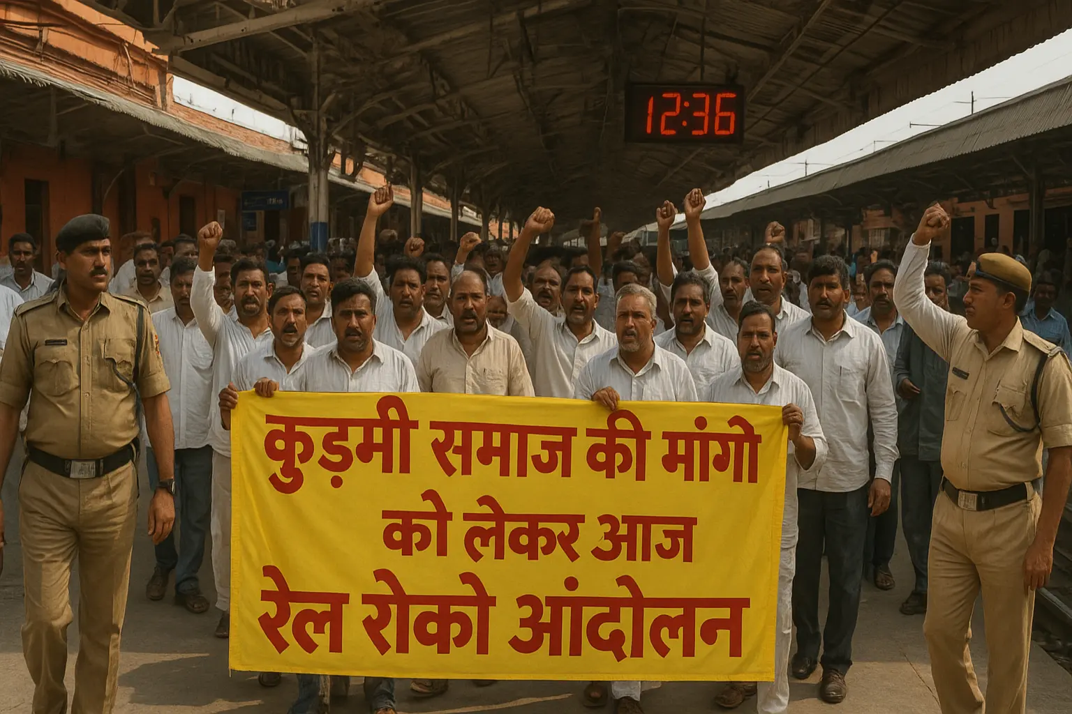 रेलवे स्टेशन पर पुलिस-प्रशासन सतर्क, कुड़मी समाज की मांगों को लेकर आज रेल रोको आंदोलन ?