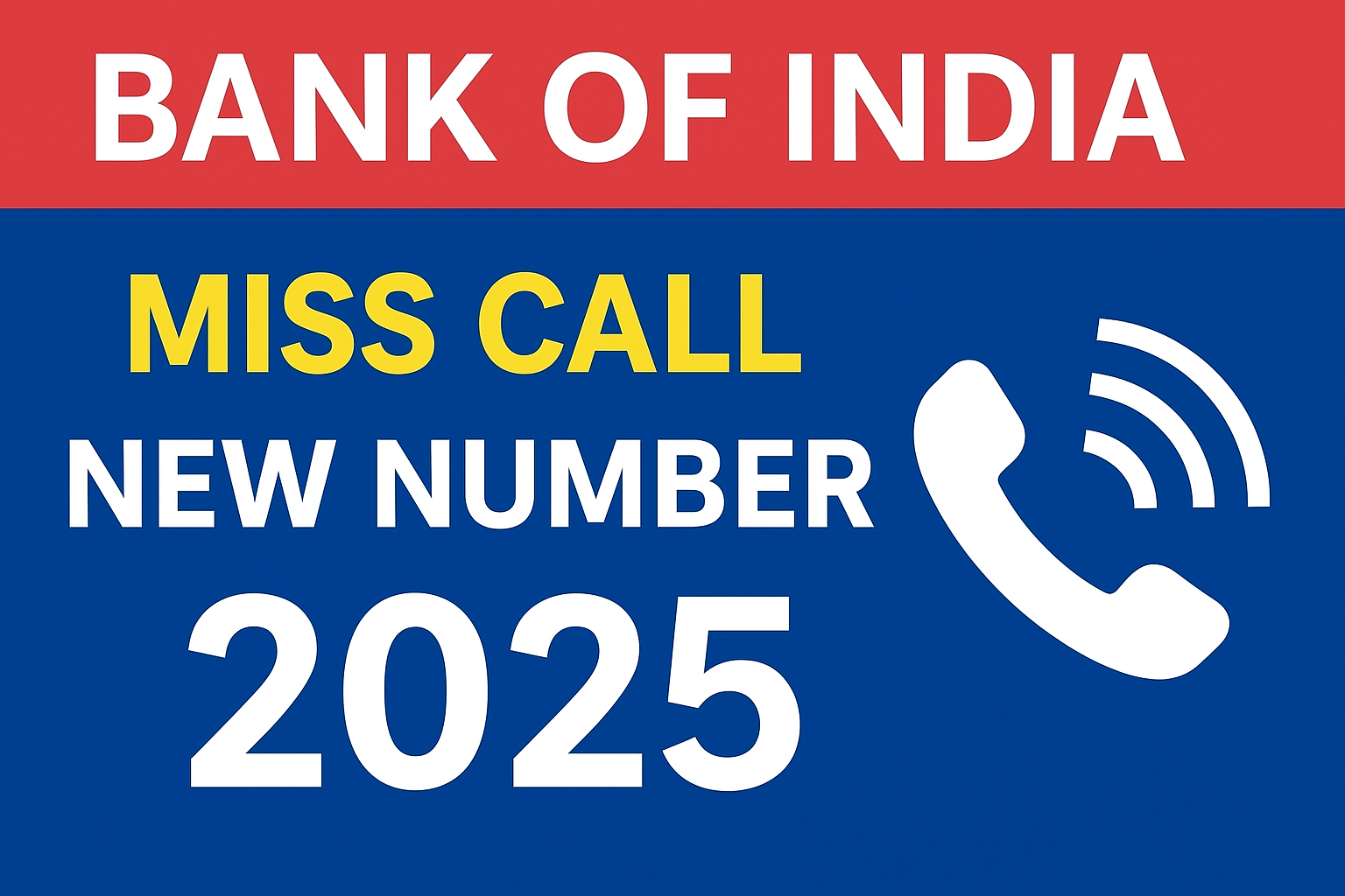 Bank of india miss call new number sms 2025
