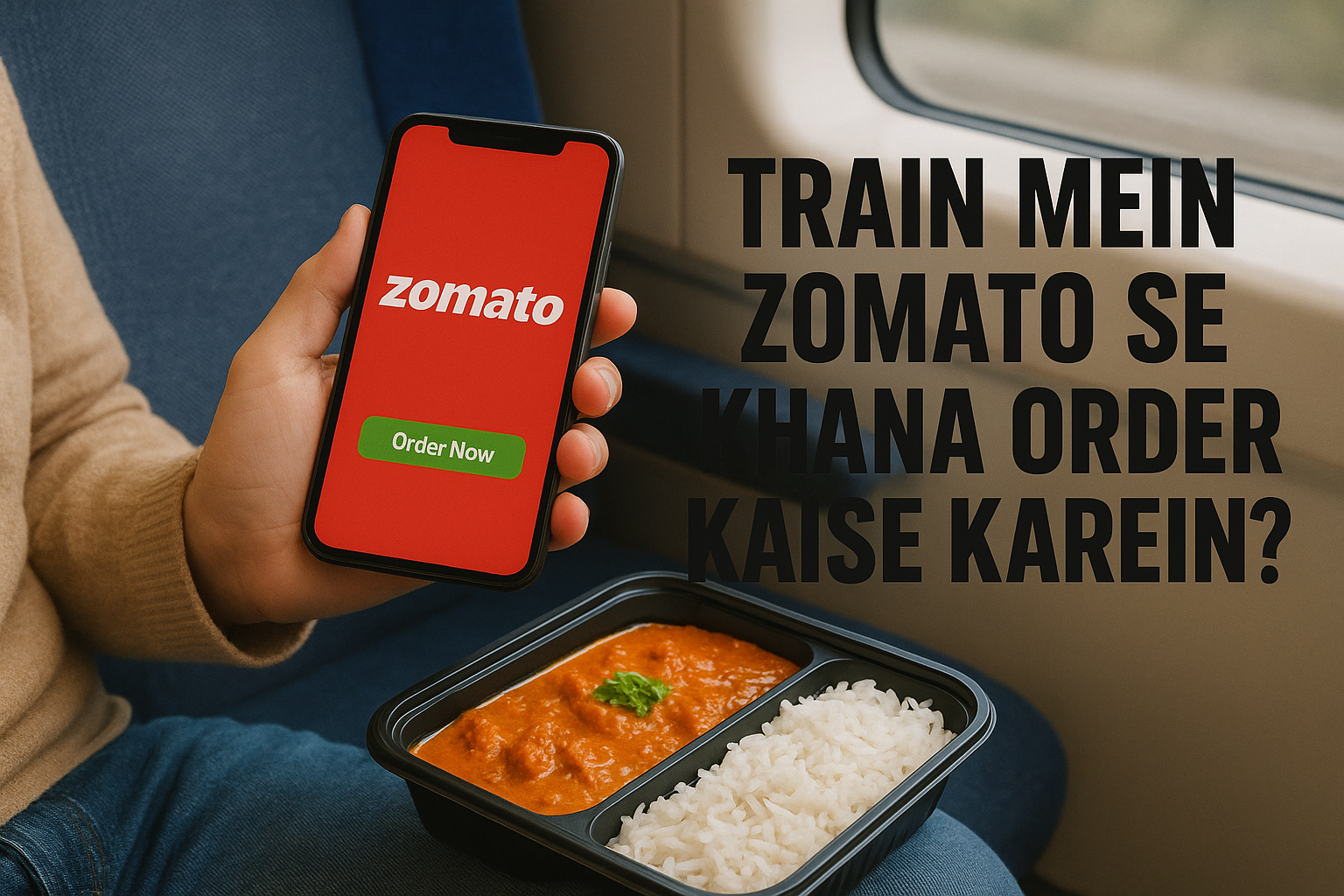 ट्रेन में Zomato से खाना ऑर्डर  कैसे करें ? askreporter