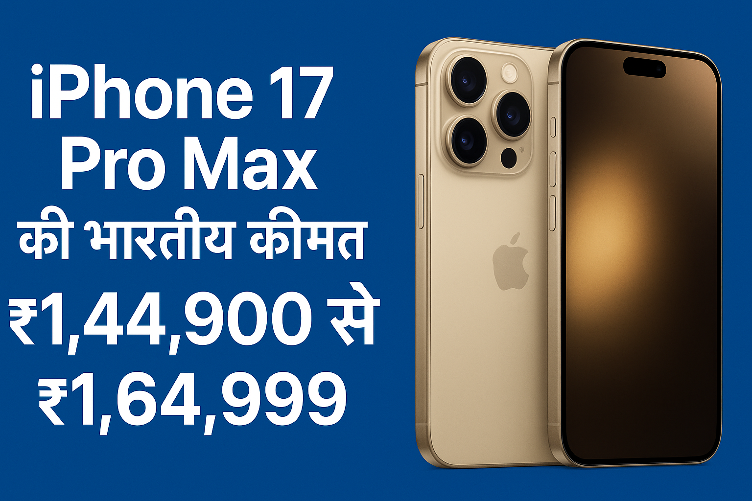 Iphone 17 प्रो मैक्स की भारत में कीमत कितनी है?